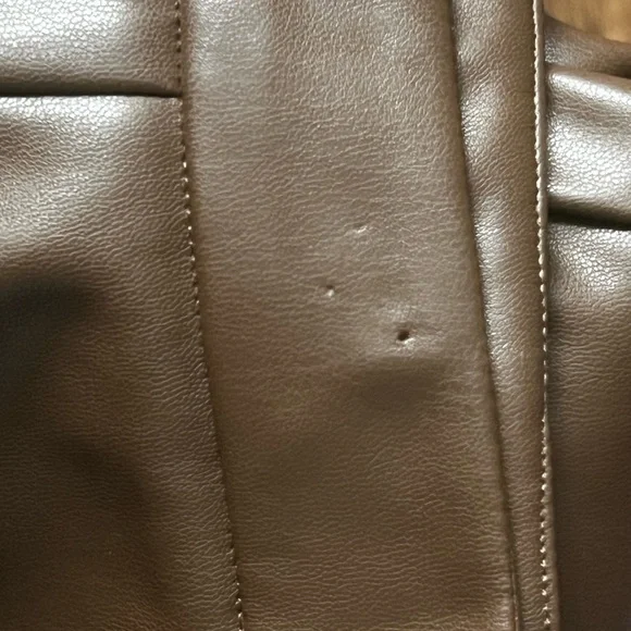 Princess Polly Viviene Brown High Waisted Leather Pant - Picture 4 of 5